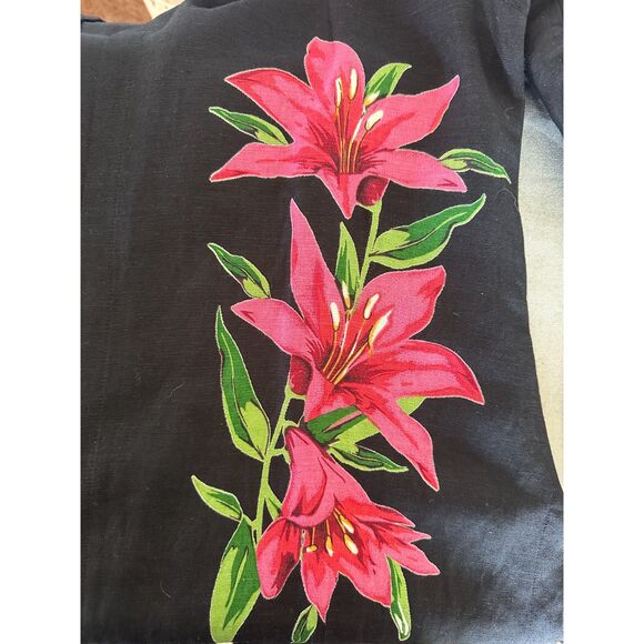 Pomodero black linen/viscose summer jacket.  Black.  US size 10 - Picture 12 of 12